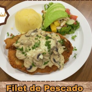 FILET DE PESCADO EN SALSA DE HONGOS