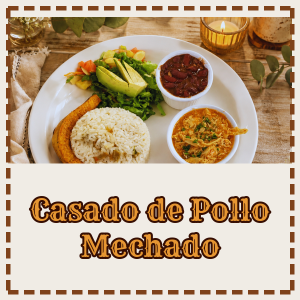 CASADO CON POLLO MECHADO EN SALSA