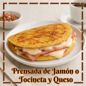Prensada de Jamón o Tocineta y Queso