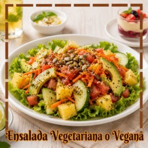 ENSALADA VEGETARIANA O VEGANA