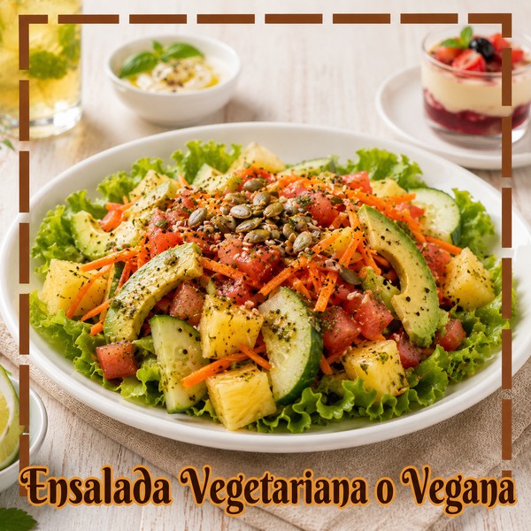 ENSALADA VEGETARIANA O VEGANA