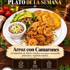 Plato de la semana Arroz con Camarones